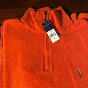 Orange Ralph Lauren 1/4 Zip Sweater * New *